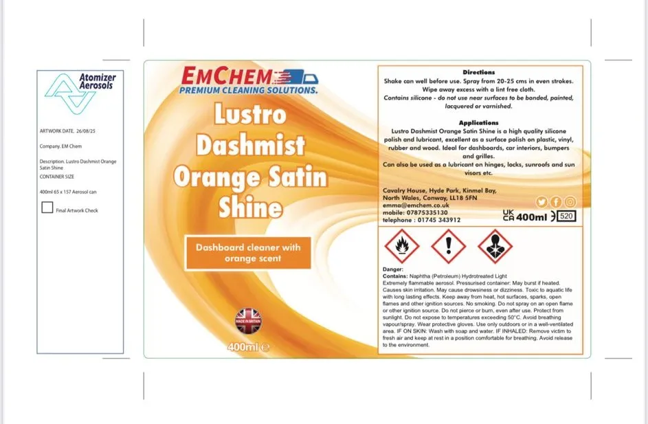 LustroDashmist Orange Satin Shine