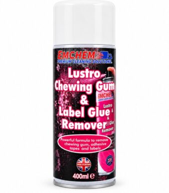 Emchem Lustro Chewing Gum and Label Glue Remover 400ml aerosol can