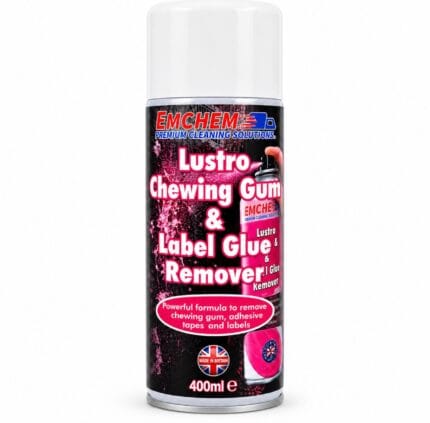Emchem Lustro Chewing Gum and Label Glue Remover 400ml aerosol can